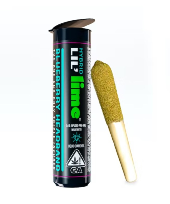 Photograph of product: Lime - Blueberry Headband Infused Pre Roll 0.6g