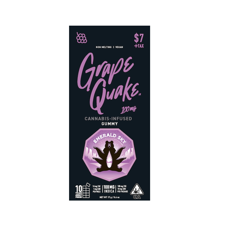 Photograph of product: 100mg Grape Quake (Oui'd) Gummy $9