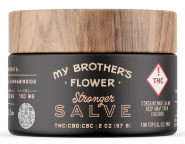 Photograph of product: My Brother's Flower | Topical | - 1:1:0.1 | TH-oui:CBD:CBC | Stronger Salve 2oz.