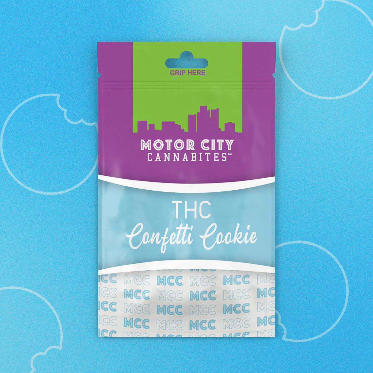 Photograph of product: Motor City Cannabites | 200mg | Cookie | Confetti