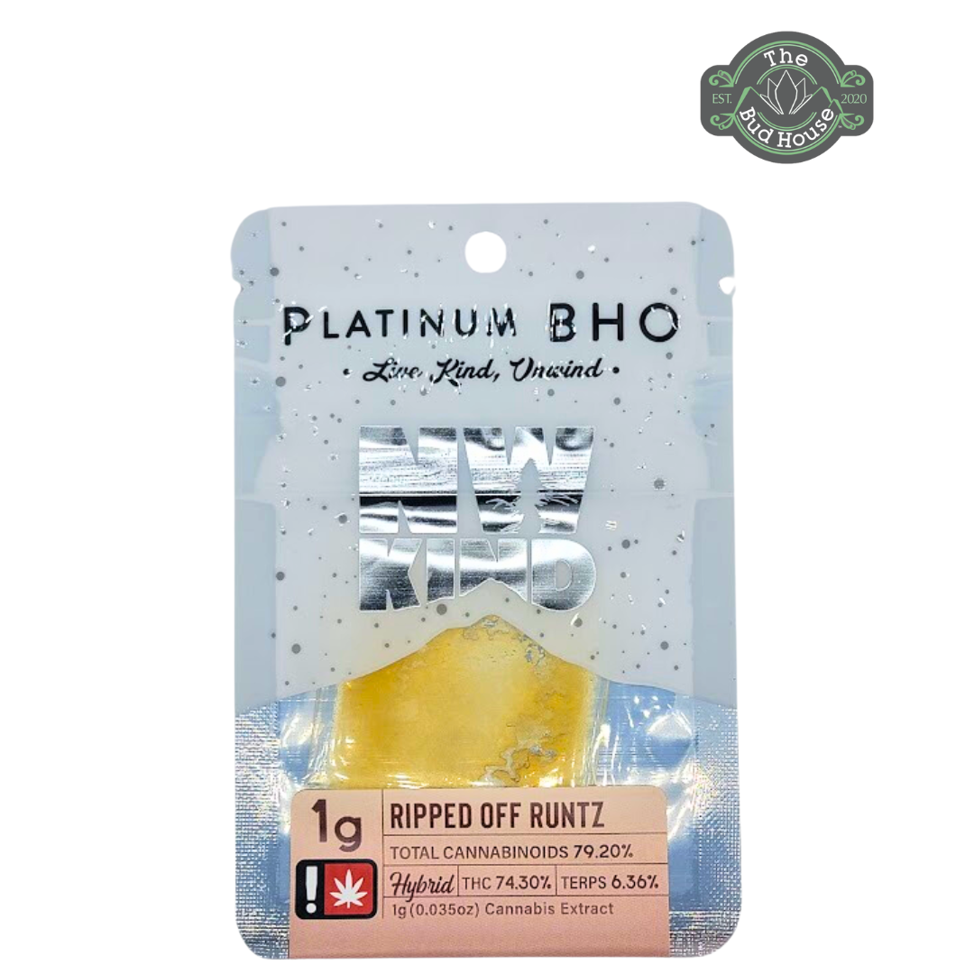 Photograph of product: NW KIND 1g RIPPED OFF RUNTZ Platinum BHO Shatter