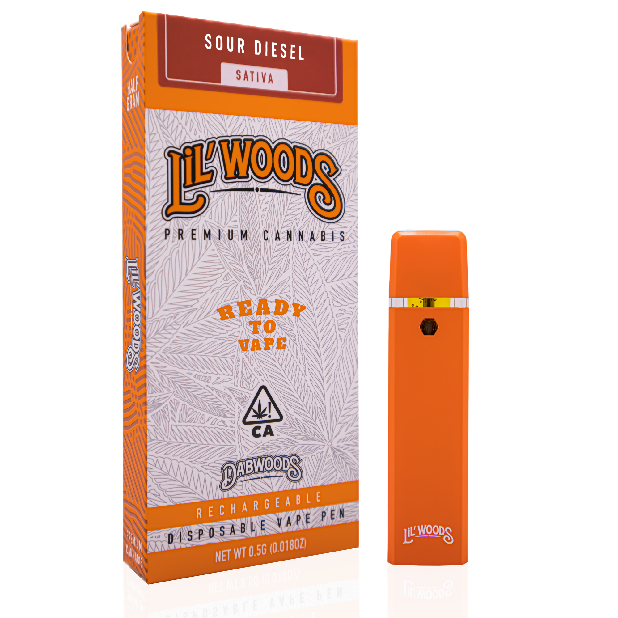 Photograph of product: SOUR DIESEL .5G LIL WOODS ALL IN ONE