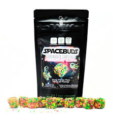 Photograph of product: Space Buds | Strawberry Slushie | Moon Bites | Live Rosin Gummies | 100mg