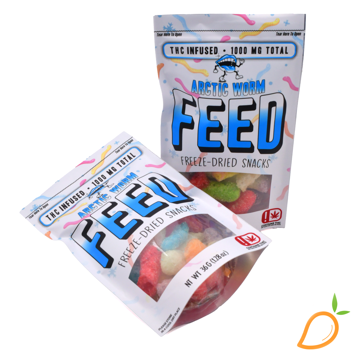 Photograph of Product: 1000mg Freeze Dried Artic Worm FEED Edibles