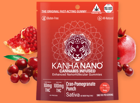 Photograph of product: Gummies - Cran Pom Punch Nano Sativa - 20 Pcs - 100mg