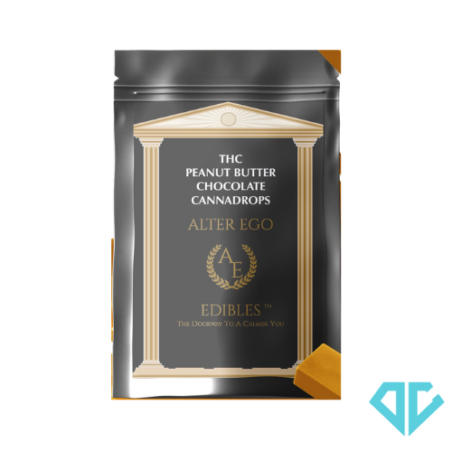 Photograph of product: Alter Ego Peanut Butter Chocolate Cannadrops 200mg