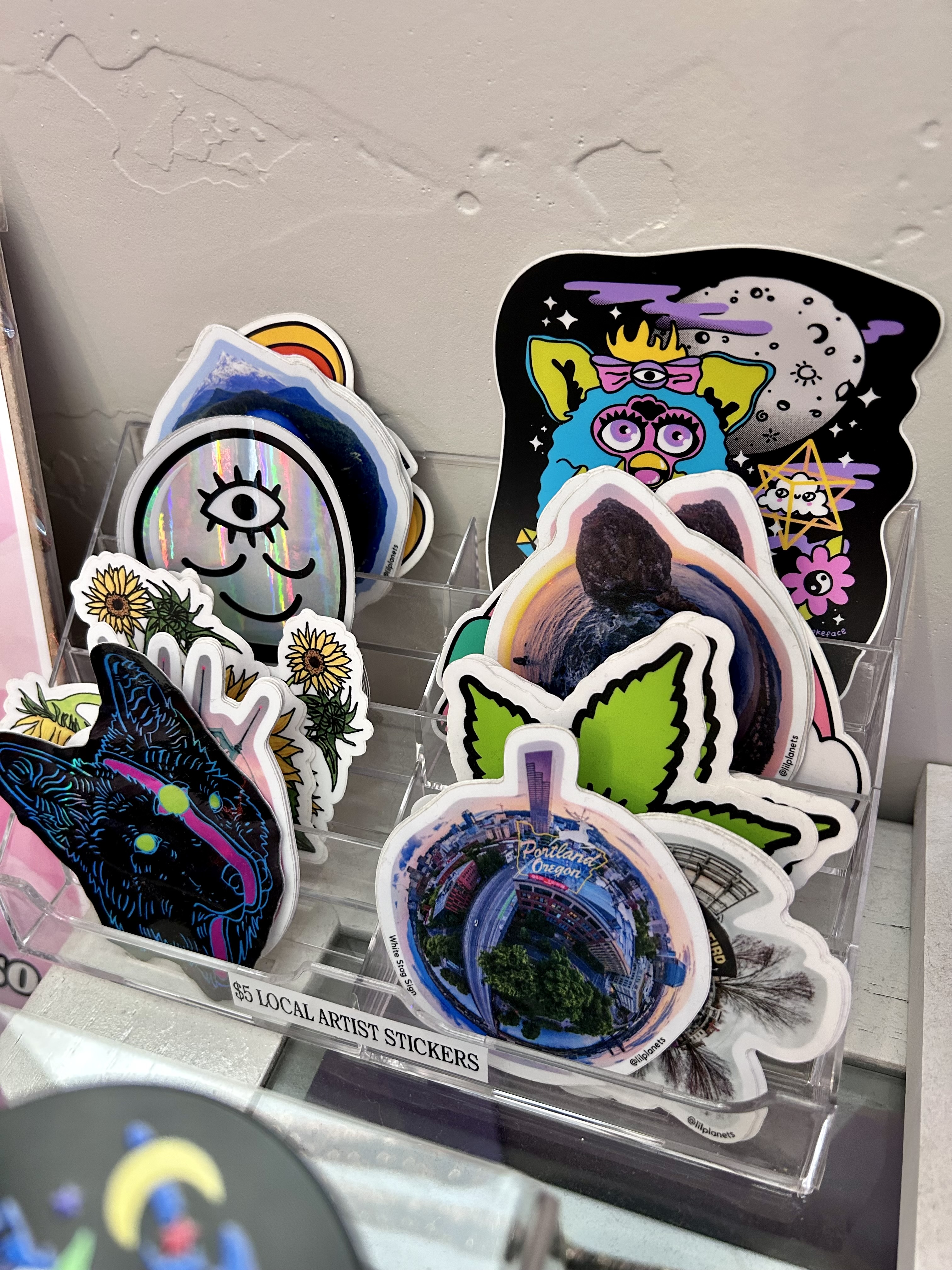 Photograph of product: Local Artist Stickers - Assorted Styles