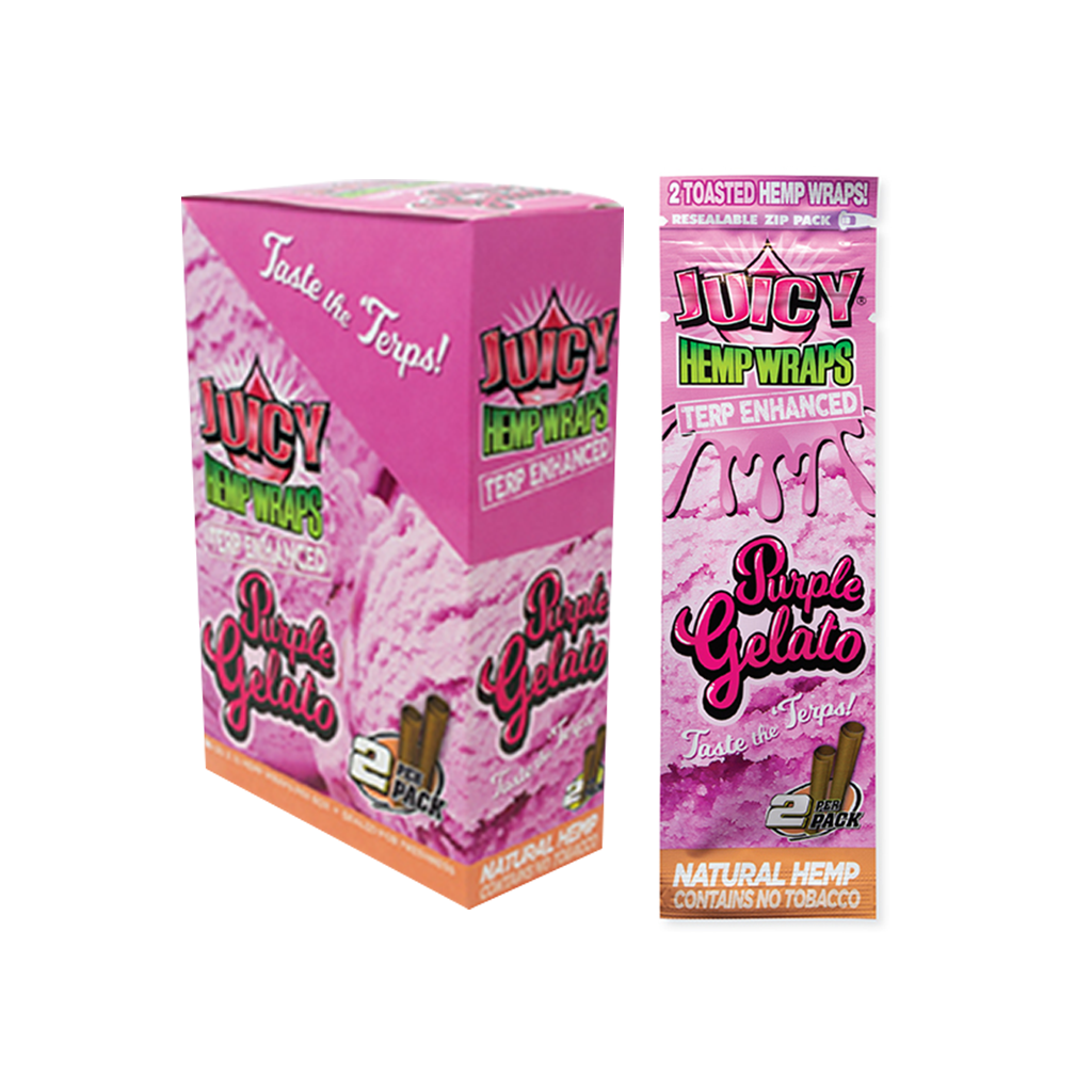 Photograph of product: Juicy Jays | Terp Enhanced Wraps | Purple Gelato | 2 Pack