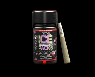 Photograph of product: Ice Packs Infused Acapulco Gold Pre-Roll Pack 2.5g (0.5g ea | 5-Pack)