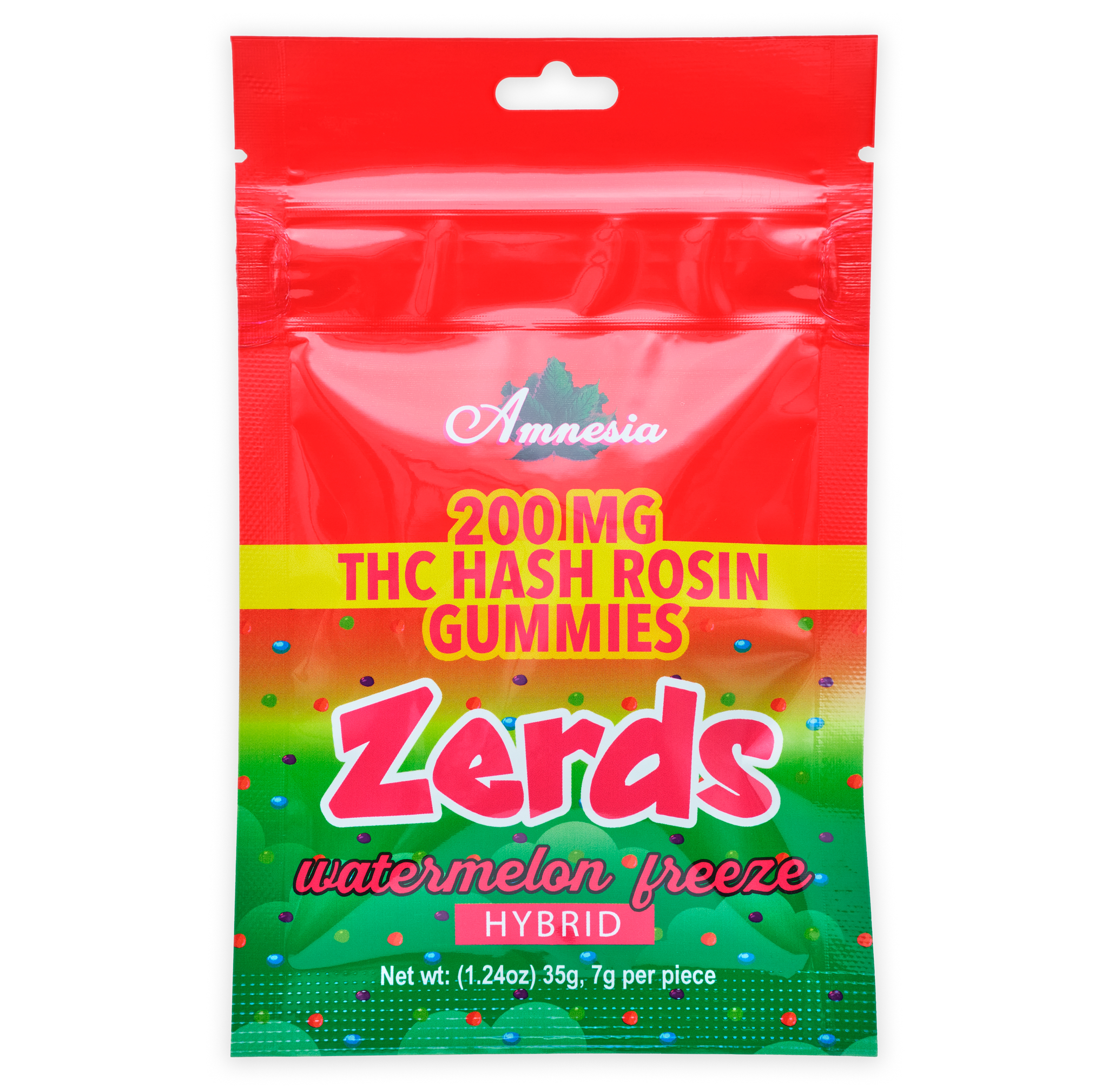 Photograph of product: Zerds | Watermelon Freeze | 200MG au chocolat Rosin Gummies