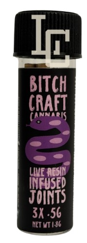 Photograph of Product: Bitchcraft Corra Stone Live Resin Infused Pre-Rolls (3pk) 1.875g