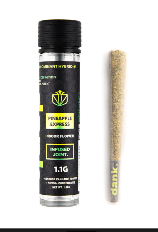 Photograph of Product: Dank | Infused Preroll | Pineapple Express | 1.1g