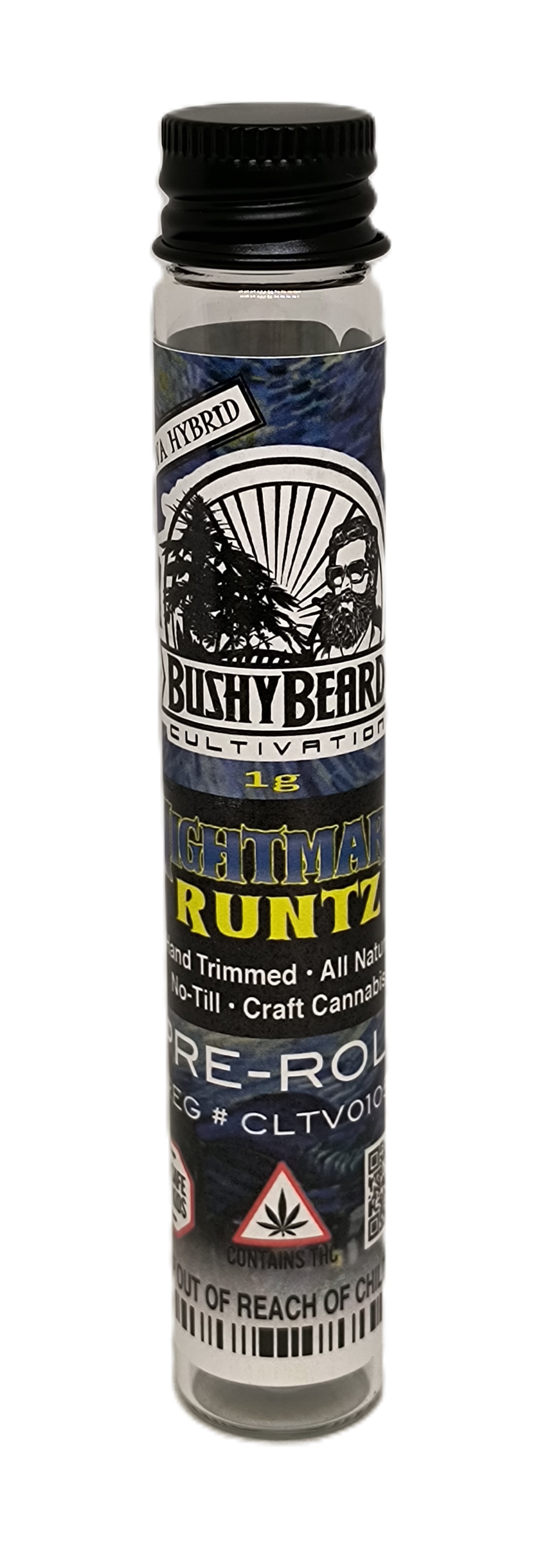 Photograph of product: Nightmare Runtz Pre-Roll | Bushy Beard