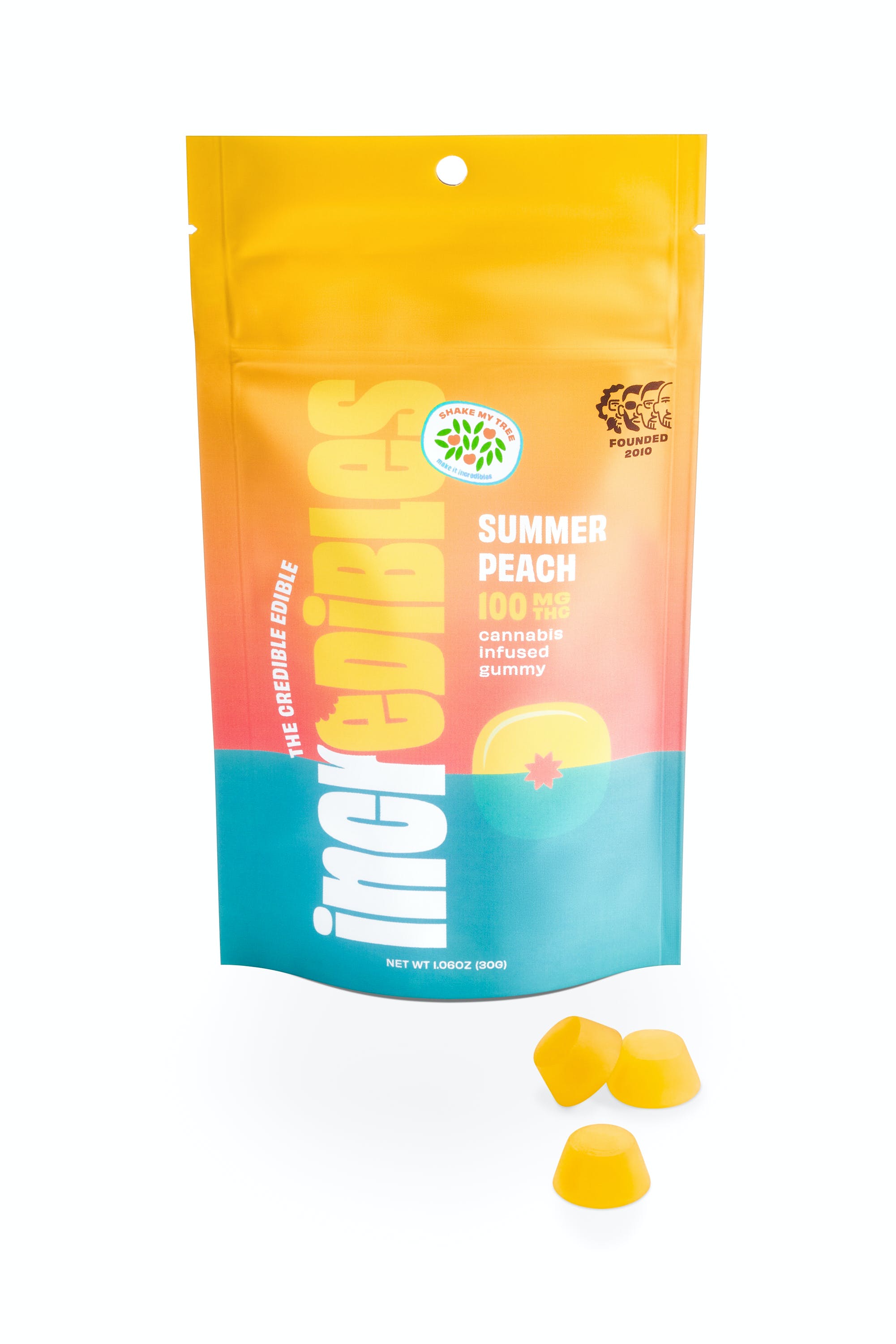 Photograph of product: incredibles - Summer Peach - Gummies - 100mg