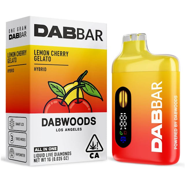 Photograph of product: 1G Lemon Cherry Gelato Liquid Diamonds AIO Dab Bar - 