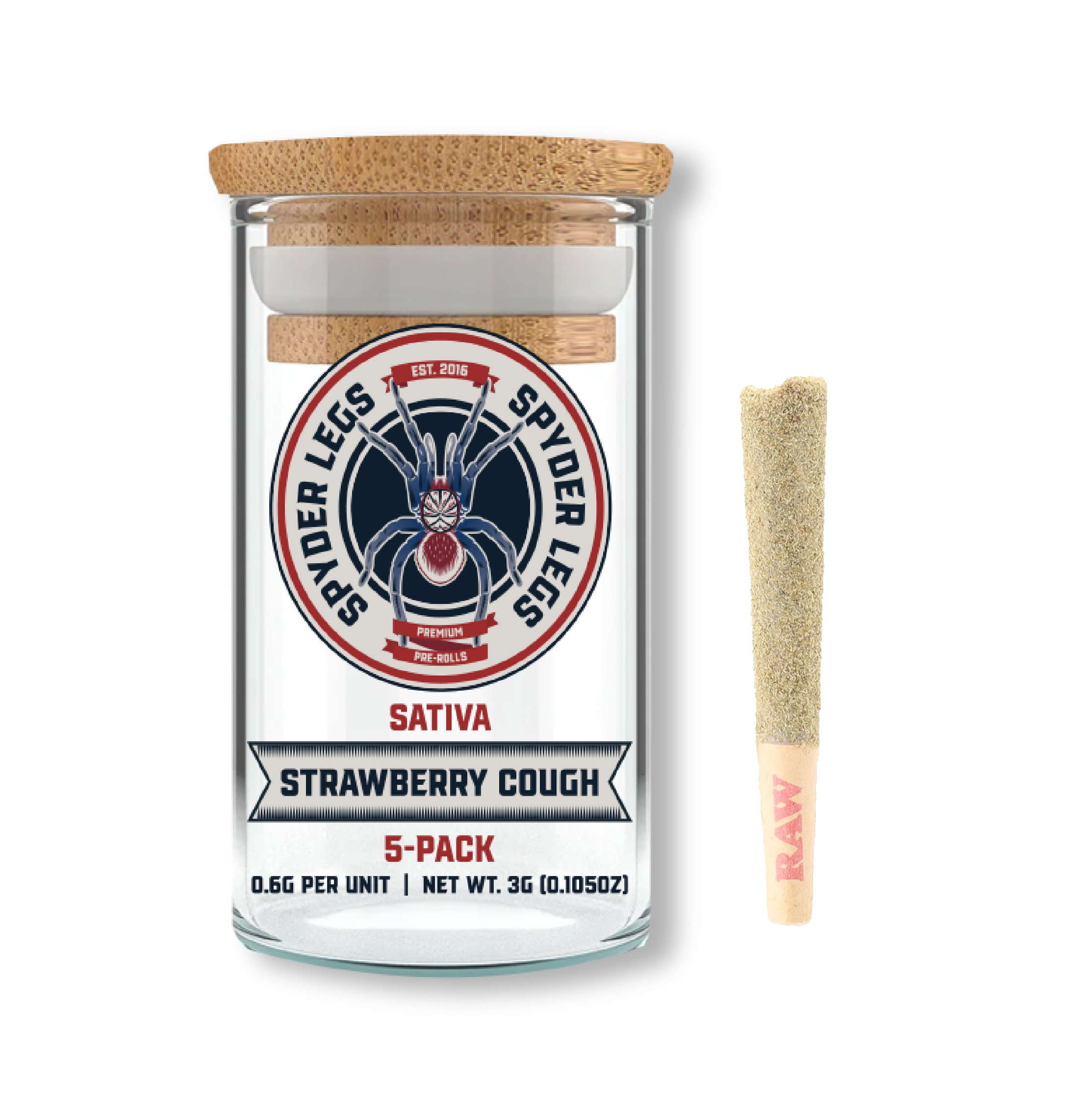 Photograph of product: Strawberry Cough 5pk Infused Pre-Rolls