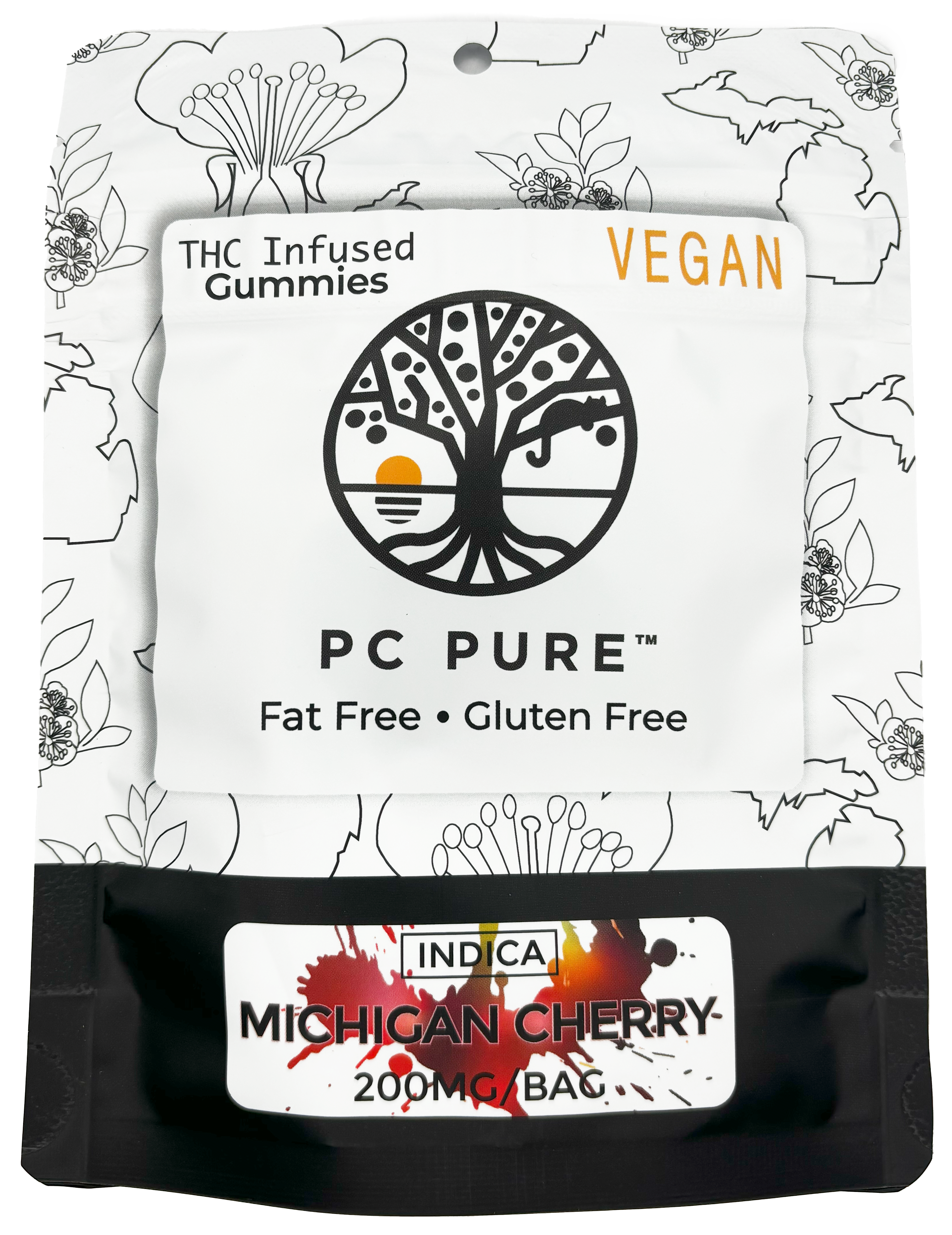 Photograph of product: PC Pure | Michigan Cherry | Gummy Edible | 200mg TH-oui
