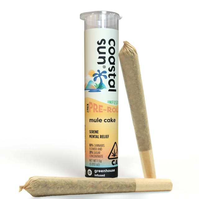 Photograph of product: Mule Cake | 0.75g 2pk Infused Prerolls - 