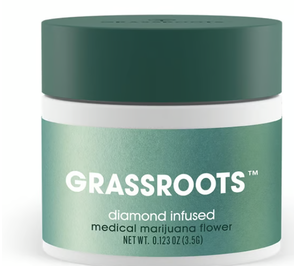 Photograph of product: Grassroots - Infused Flower - Kush Mints (3.5g)