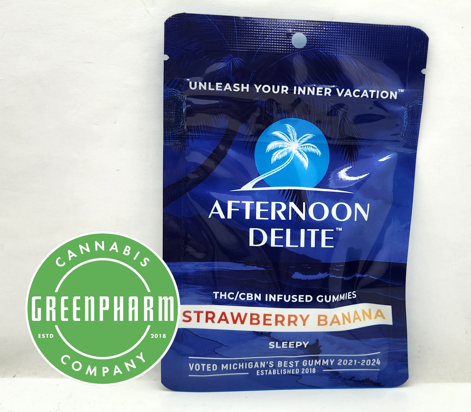 Photograph of product: Edible | Afternoon Delite | Strawberry Banana 2:1 Sleep Gummies | 200mg