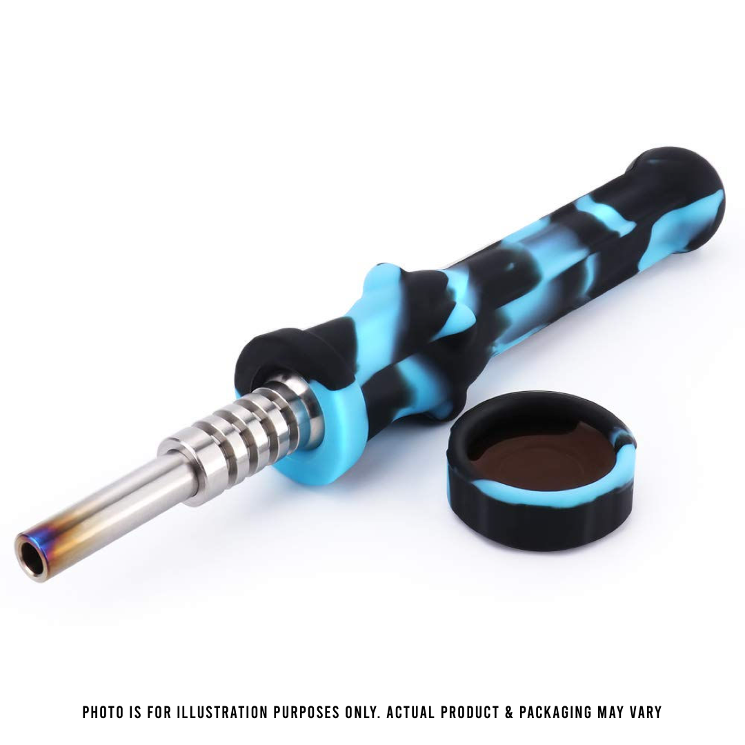 Photograph of product: Silicone Honey Straw | 14mm Titanium Tip | Assorted Colors