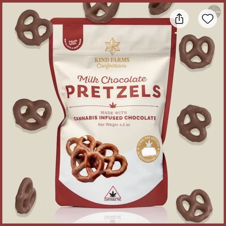 Photograph of product: 200mg Pretzels | Milk Chocolate