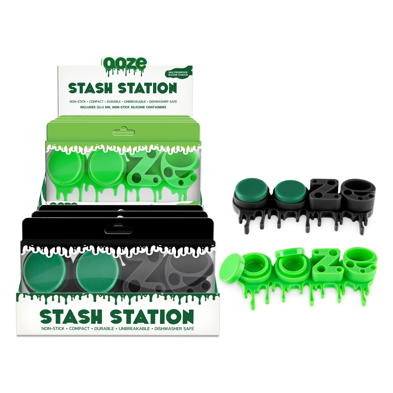 Photograph of product: Ooze Silicone Stash Station - Green