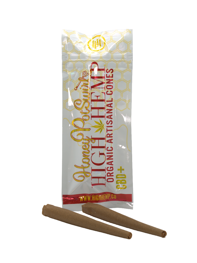 Photograph of product: High Hemp - Honey Pot Swirl Hemp Cones 2pk