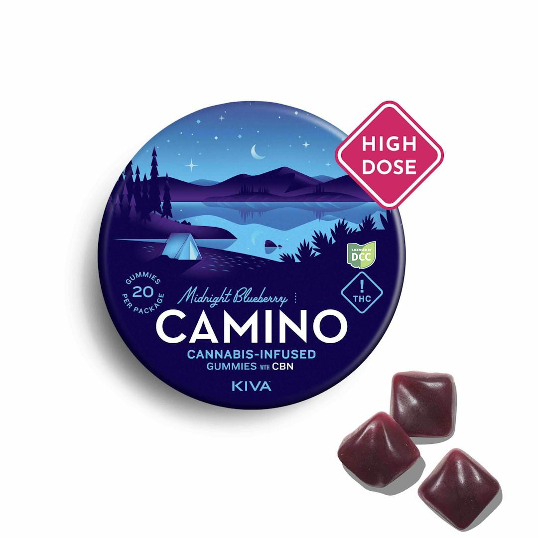 Photograph of product: Camino High Dose Midnight Blueberry Gummies w/ CBN