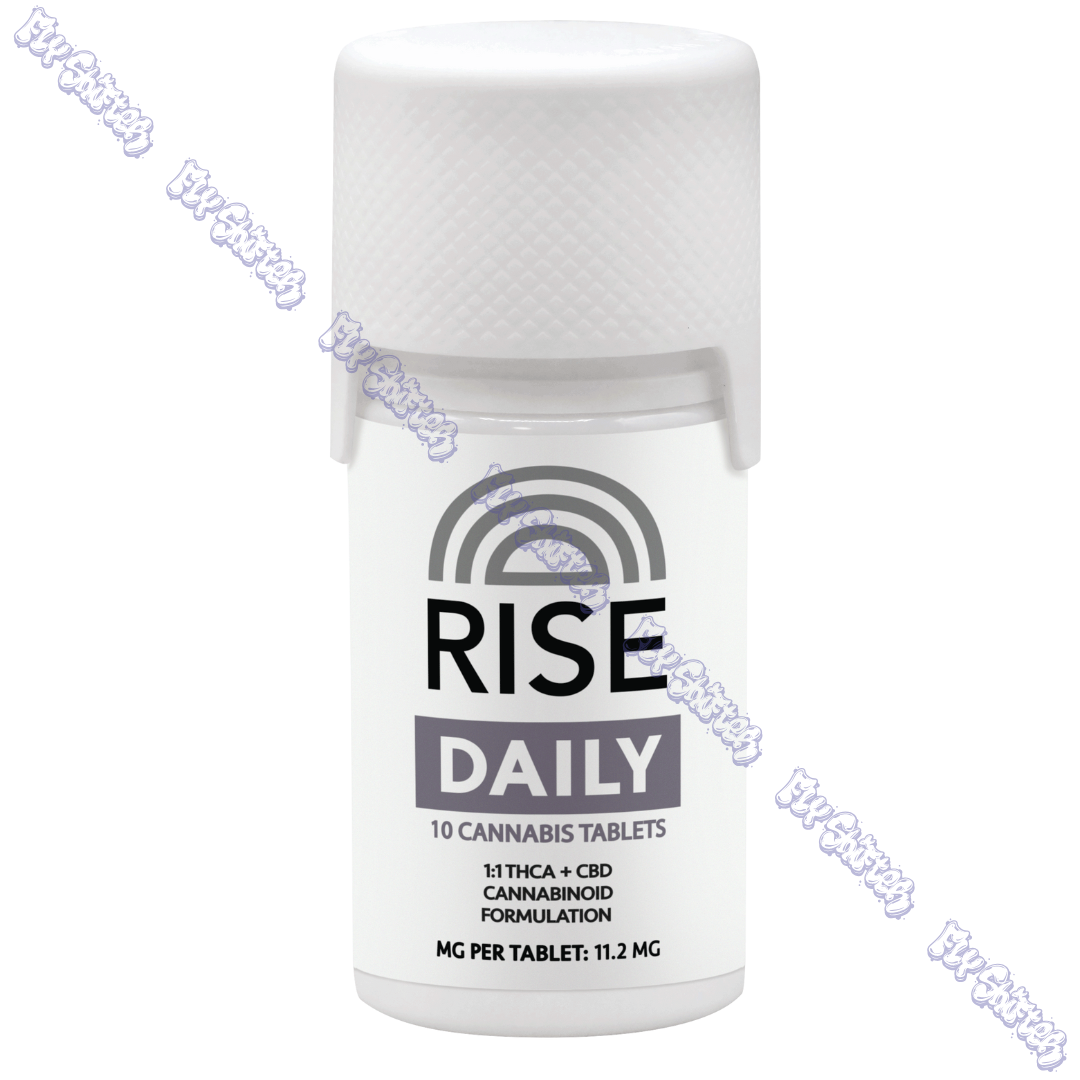 Photograph of product: Rise Daily Tablets 1:1 CBD/TH-ouiA 10x5mg