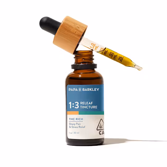 Photograph of product: Papa & Barkley | Releaf Tincture | 1:3 TH-oui Rich | 30ml