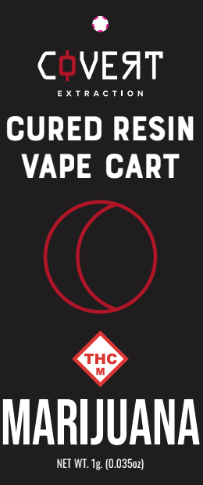 Photograph of product: COVERT - MONKEY BERRIES CURED RESIN VAPE CART 1 GRAM