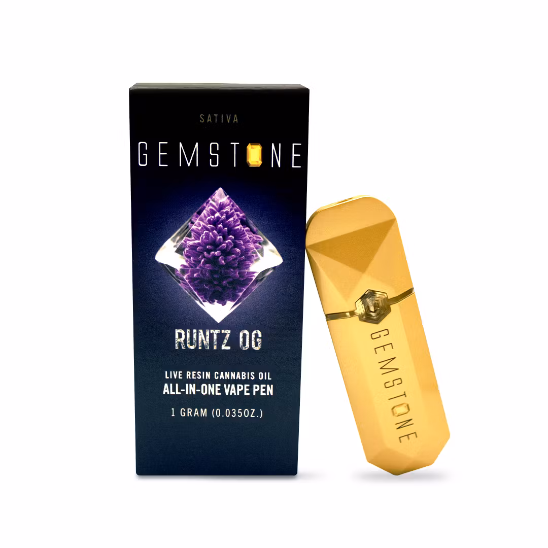 Photograph of product: Gemstone | Runtz OG Live Resin AIO Vape 1g | Oui'd