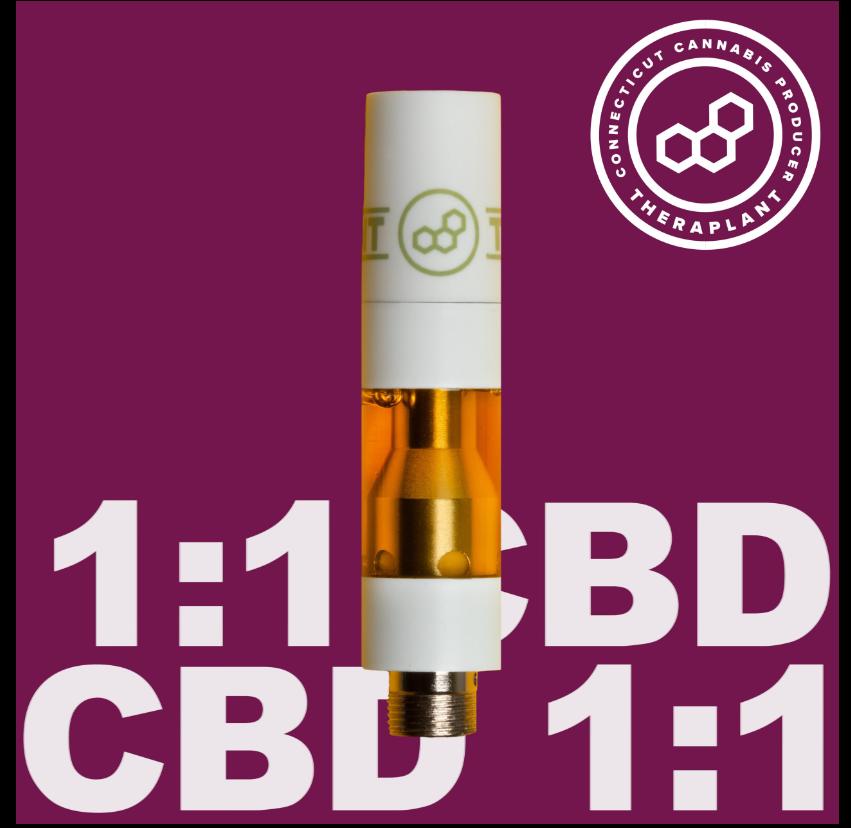 Photograph of product: Purple P 1:1 Vape Cartridge | T34.59% C31.29% | 41008