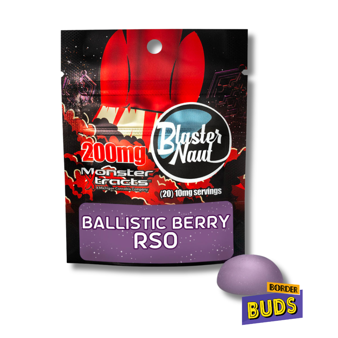 Photograph of product: Ballistic Berry RSO | Blaster Naut | 200mg | Gummy