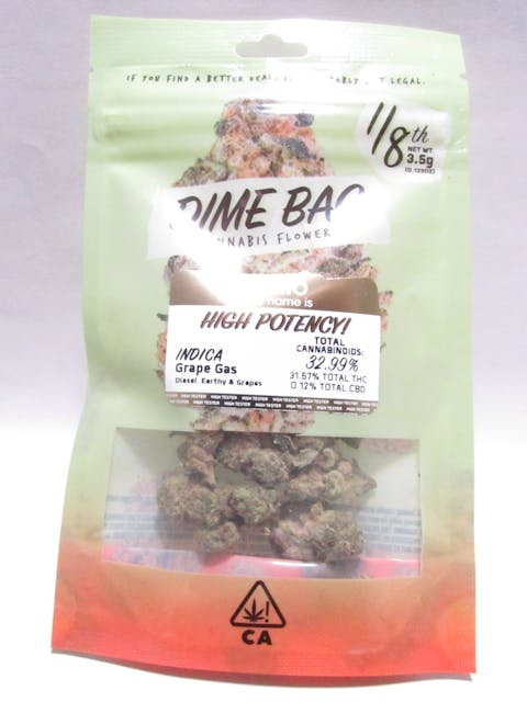 Photograph of product: Dime Bag 1/8 Grape Gas - Grape Gas