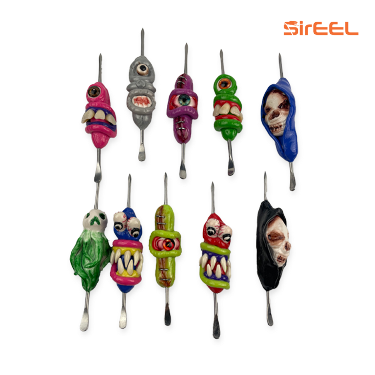 Photograph of product: SirEEL | 5" Spooky Resin Dab Tool | Assorted Colors