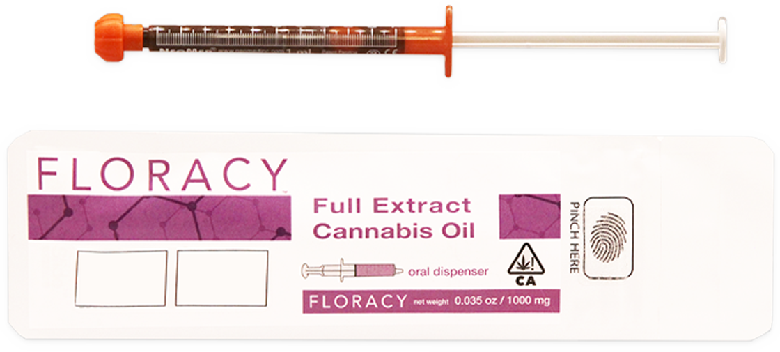 Photograph of product: Floracy | 1:1 CBD:TH-oui Oral Dispenser | 1G FECO
