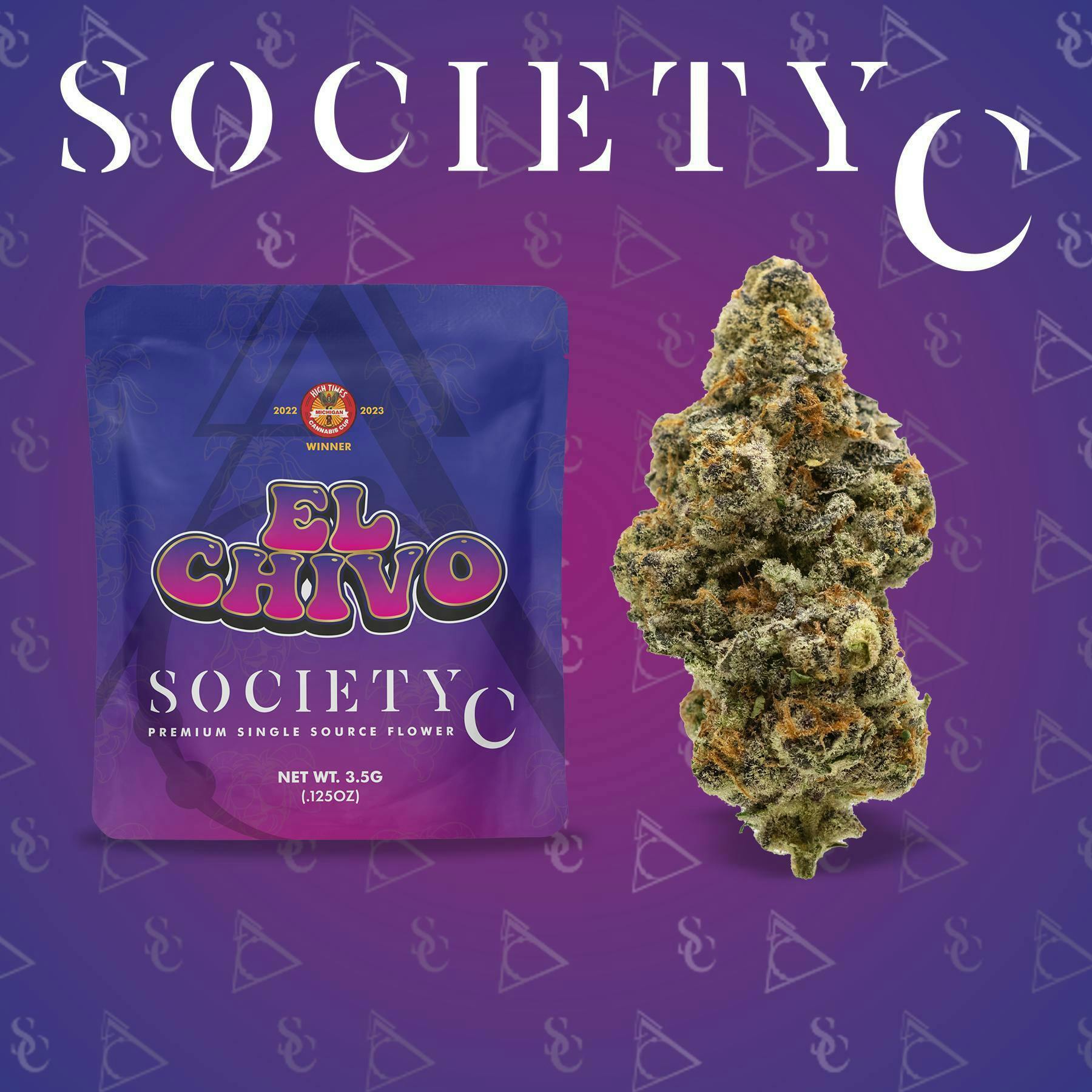 Photograph of product: Society C | 3.5g Pre-Pack | El Chivo (Hybrid-I)