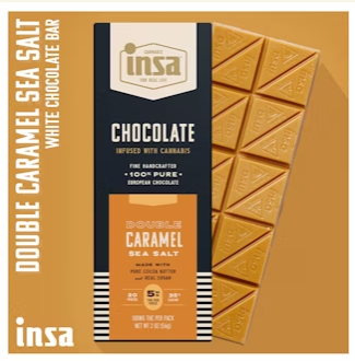 Photograph of product: Double Caramel Sea Salt White Chocolate Bar | 100mg