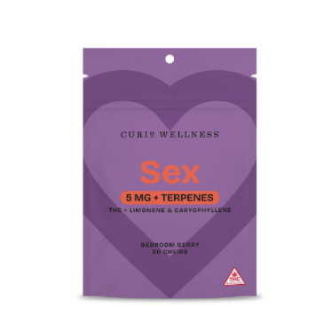 Photograph of product: Bedroom Berry "Sex" [5mg TH-oui] Terpene Infused Chews || Curio Wellness