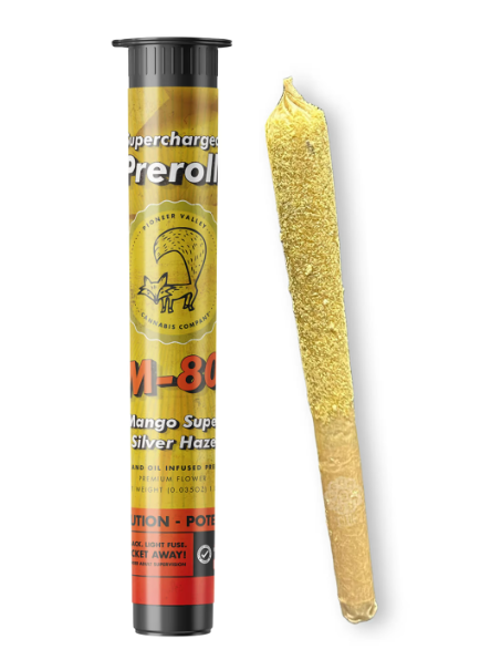 Photograph of product: Mango Super Silver Haze Infused Pre-Roll | 1g - M-80