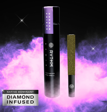 Photograph of product: Infused Pre-Roll | Rythm Remix | Durban Poison