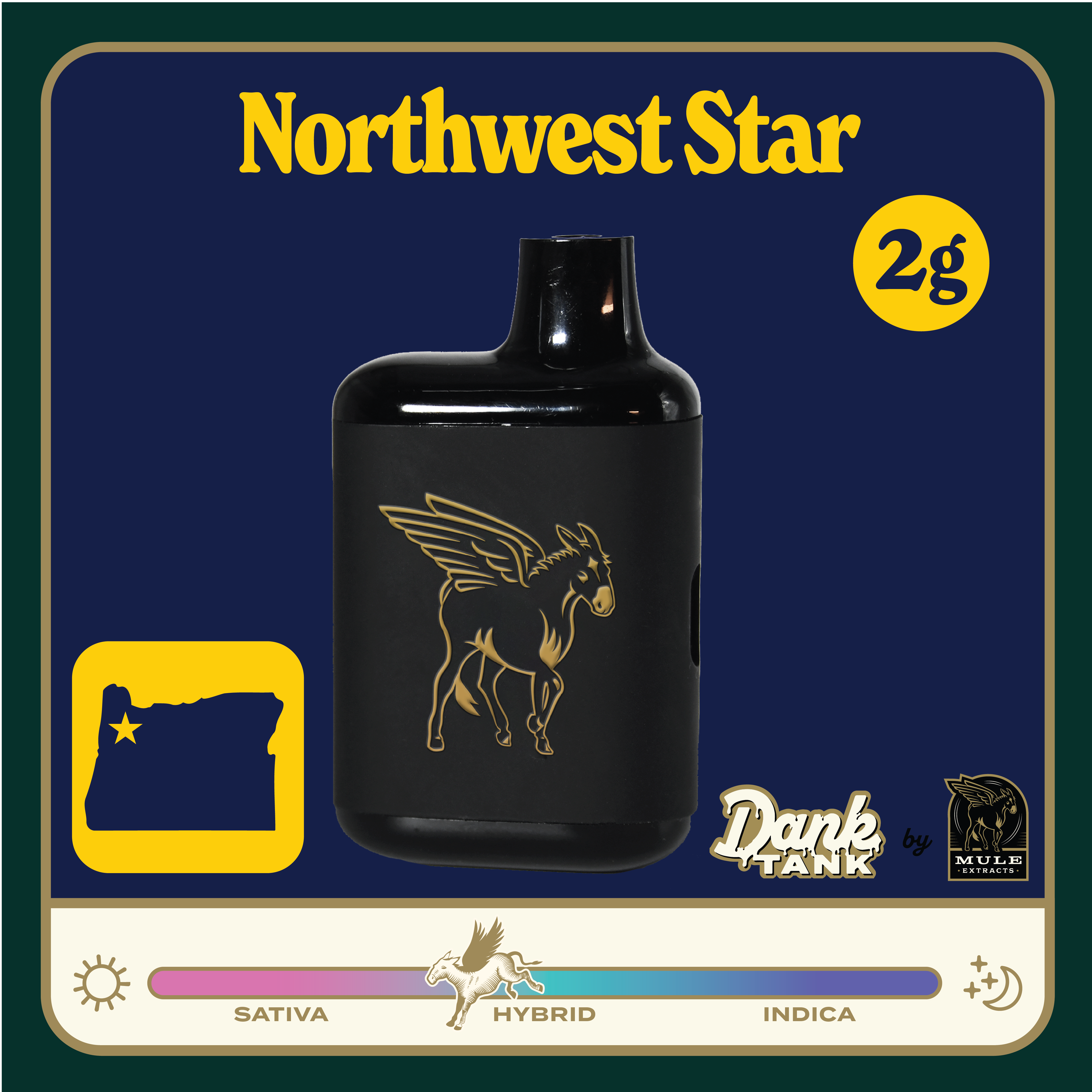 Photograph of product: Mule Extract: North West Star Live Resin Dank Tank