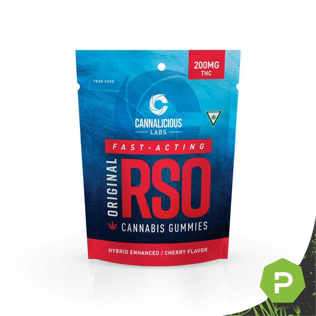 Photograph of product: Cannalicious | 200mg RSO Hybrid Gummies | Cherry