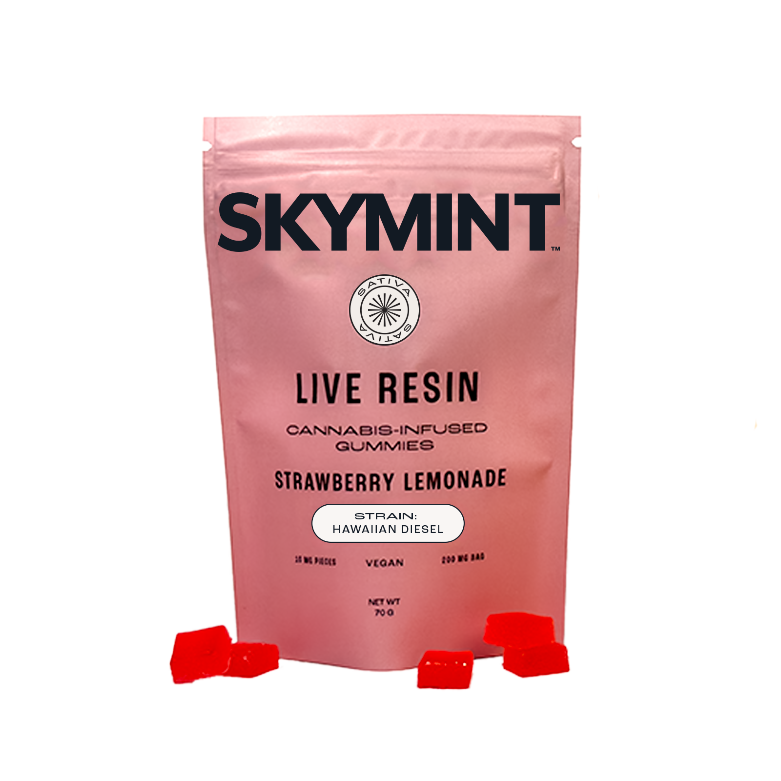 Photograph of Product: Strawberry Lemonade Live Resin Gummies (10mg Each | 200mg Total THC)