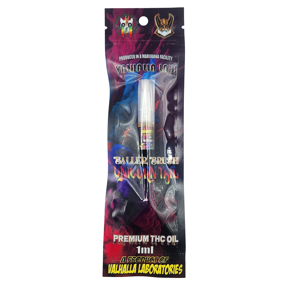 Photograph of product: Ragnor's  Blue Raspberry Unicorn Tails Distillate Brush | Valhalla