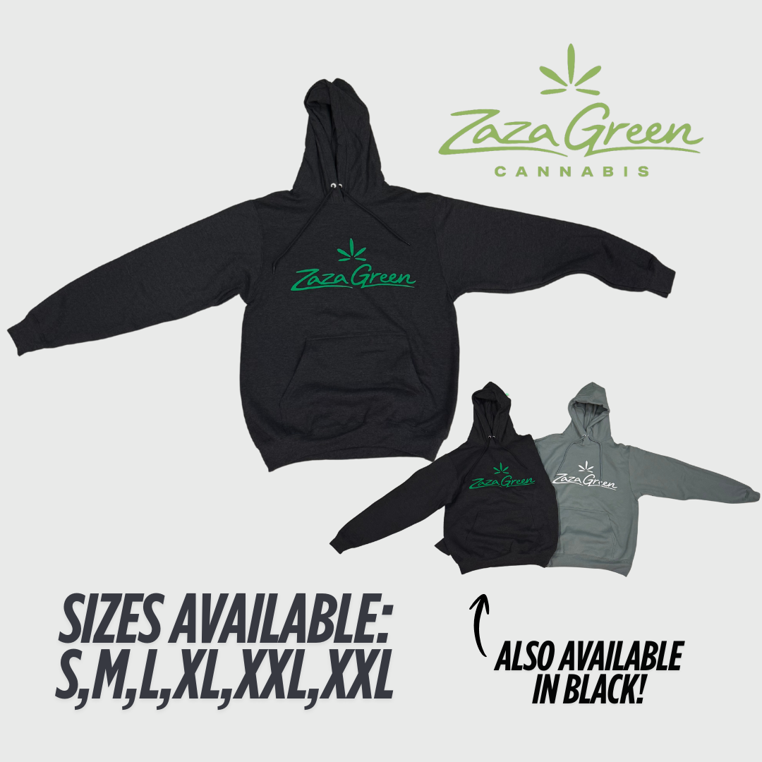 Photograph of product: Zaza Green | Gray Pullover Hoodie  | M