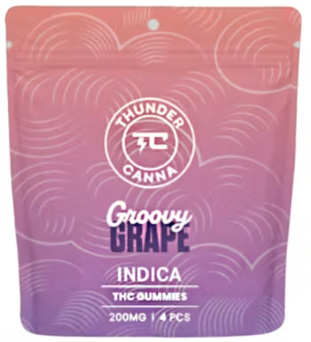 Photograph of product: Thunder Canna | Grape | 200MG | 4 PCS