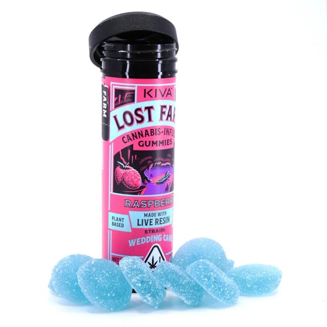 Photograph of product: Raspberry Gummies by Lost Farm - 100mg